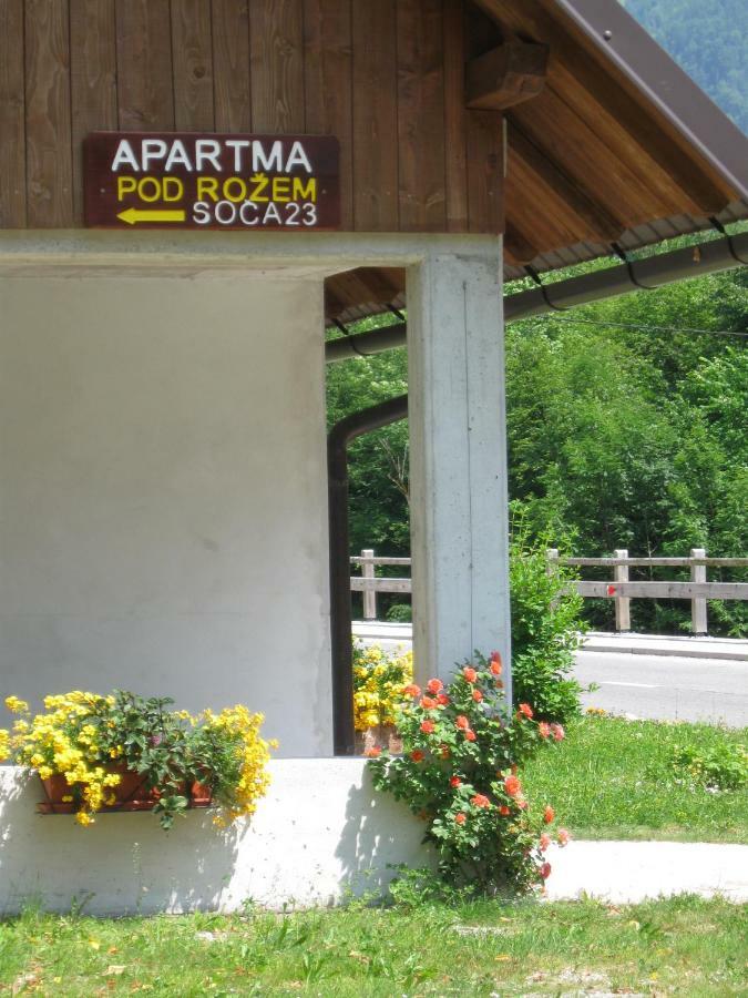 Apartma Pod Rozem Soča Exteriör bild